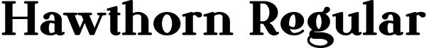 Hawthorn Regular font - Hawthorn.otf