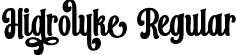 Hidroluke Regular font - Hidroluke.otf