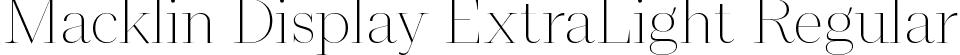 Macklin Display ExtraLight Regular font - MacklinDisplay-ExtraLight.ttf