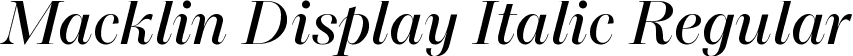 Macklin Display Italic Regular font - MacklinDisplay-Italic.ttf
