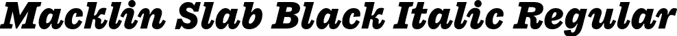 Macklin Slab Black Italic Regular font - MacklinSlab-BlackItalic.otf