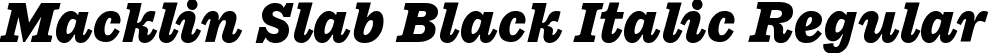 Macklin Slab Black Italic Regular font - MacklinSlab-BlackItalic.ttf