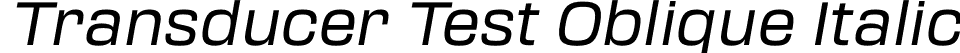 Transducer Test Oblique Italic font - TransducerTest-RegularOblique.otf