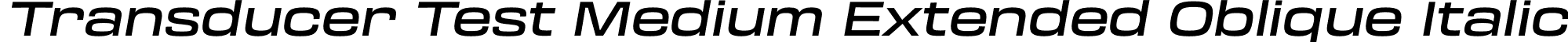 Transducer Test Medium Extended Oblique Italic font - TransducerTest-ExtendedMediumOblique.otf