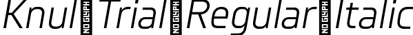Knul Trial Regular Italic font - KnulTrial-RegularItalic.otf