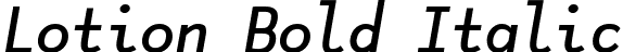 Lotion Bold Italic font - Lotion-BoldItalic.ttf