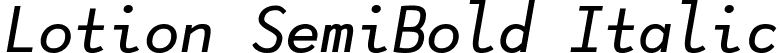 Lotion SemiBold Italic font - Lotion-SemiBoldItalic.ttf