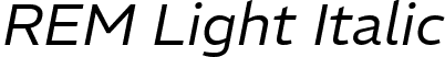 REM Light Italic font - REM-LightItalic.ttf