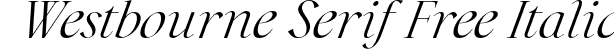 Westbourne Serif Free Italic font - westbourne-serif-italic.otf