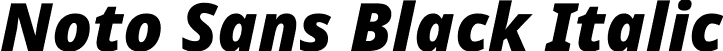 Noto Sans Black Italic font - NotoSans-BlackItalic.ttf