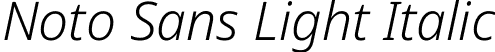 Noto Sans Light Italic font - NotoSans-LightItalic.ttf