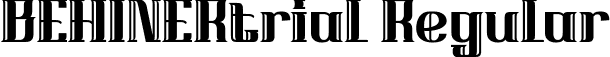 BEHINERtrial Regular font - BEHINERtrial.ttf