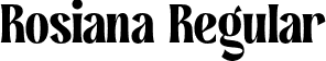 Rosiana Regular font - Rosiana.otf