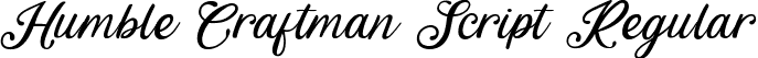 Humble Craftman Script Regular font - Humble Craftman-Script.ttf