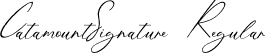 CatamountSignature Regular font - catamountsignature.otf