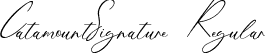 CatamountSignature Regular font - catamountsignature.ttf