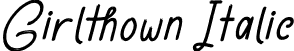 Girlthown Italic font - Girlthown-Italic.otf