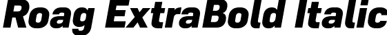 Roag ExtraBold Italic font - Roag-ExtraBoldItalic.otf