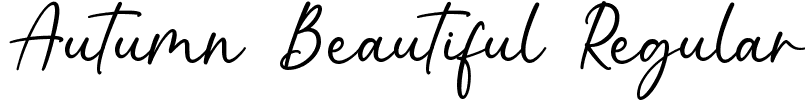 Autumn Beautiful Regular font - autumn-beautiful.ttf