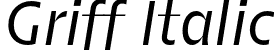 Griff Italic font - Griff-RegularItalic.otf