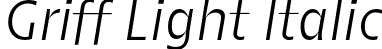 Griff Light Italic font - Griff-LightItalic.otf