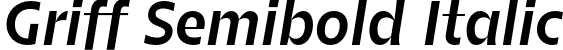 Griff Semibold Italic font - Griff-SemiboldItalic.otf