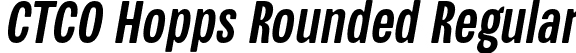 CTCO Hopps Rounded Regular font - ctcohopps-regitalicsoft.otf
