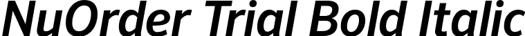 NuOrder Trial Bold Italic font - NuOrderTrial-BoldItalic.otf
