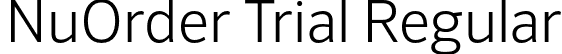 NuOrder Trial Regular font - NuOrderTrial-Regular.otf