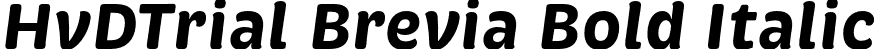 HvDTrial Brevia Bold Italic font - HvDTrial_Brevia-BoldItalic.otf
