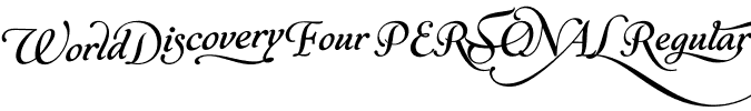 World Discovery Four PERSONAL Regular font - WorldDiscoveryFourPersonalRegular-ownD4-BF648fa7b141132.otf