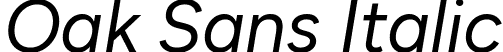 Oak Sans Italic font - OakSans-Italic.ttf