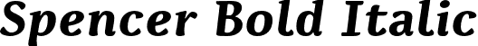 Spencer Bold Italic font - Spencer-BoldItalic.otf
