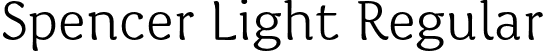 Spencer Light Regular font - Spencer-Light.otf