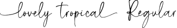 lovely tropical Regular font - lovelytropical-nrlwp.ttf