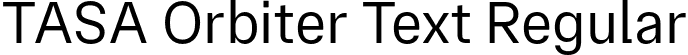 TASA Orbiter Text Regular font - TASAOrbiterText-Regular.otf
