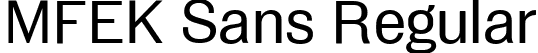 MFEK Sans Regular font - MFEKSans-Regular.ttf