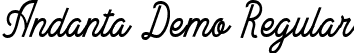 Andanta Demo Regular font - andantademo-8mpxd.ttf