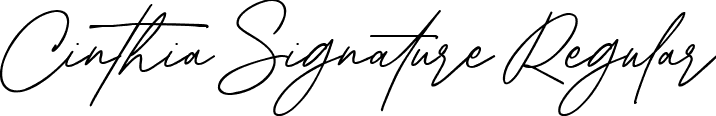 Cinthia Signature Regular font - Cinthia Signature.ttf