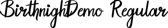 Birthnight Demo Regular font - BirthnightDemoRegular.ttf