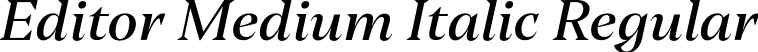 Editor Medium Italic Regular font - Editor-MediumItalic.otf