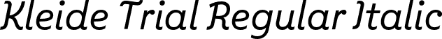 Kleide Trial Regular Italic font - KleideTrial-RegularItalic.otf