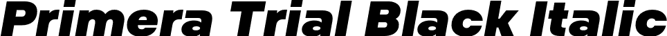 Primera Trial Black Italic font - PrimeraTrial-BlackItalic.otf