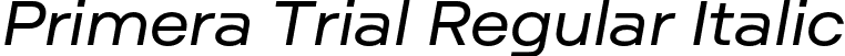 Primera Trial Regular Italic font - PrimeraTrial-RegularItalic.otf