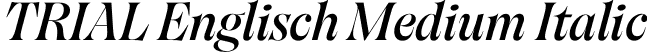 TRIAL Englisch Medium Italic font - TRIAL_Englisch-Medium-Italic.otf