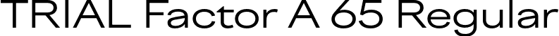 TRIAL Factor A 65 Regular font - TRIALFactorA-Regular65.otf