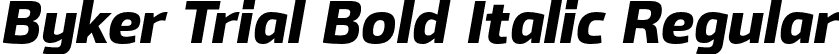Byker Trial Bold Italic Regular font - BykerTrial-BoldItalic.otf