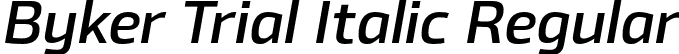 Byker Trial Italic Regular font - BykerTrial-RegularItalic.otf