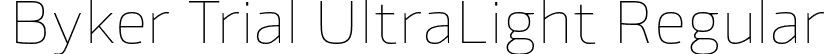 Byker Trial UltraLight Regular font - BykerTrial-UltraLight.otf