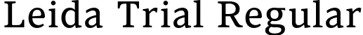 Leida Trial Regular font - LeidaTrial-Regular.otf